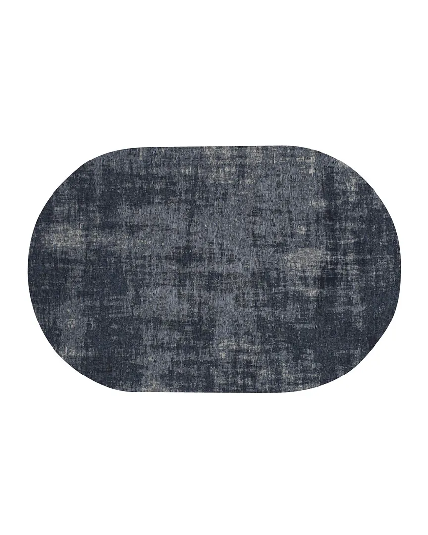 Teppich Rovinj blau 200 x 290 cm oval