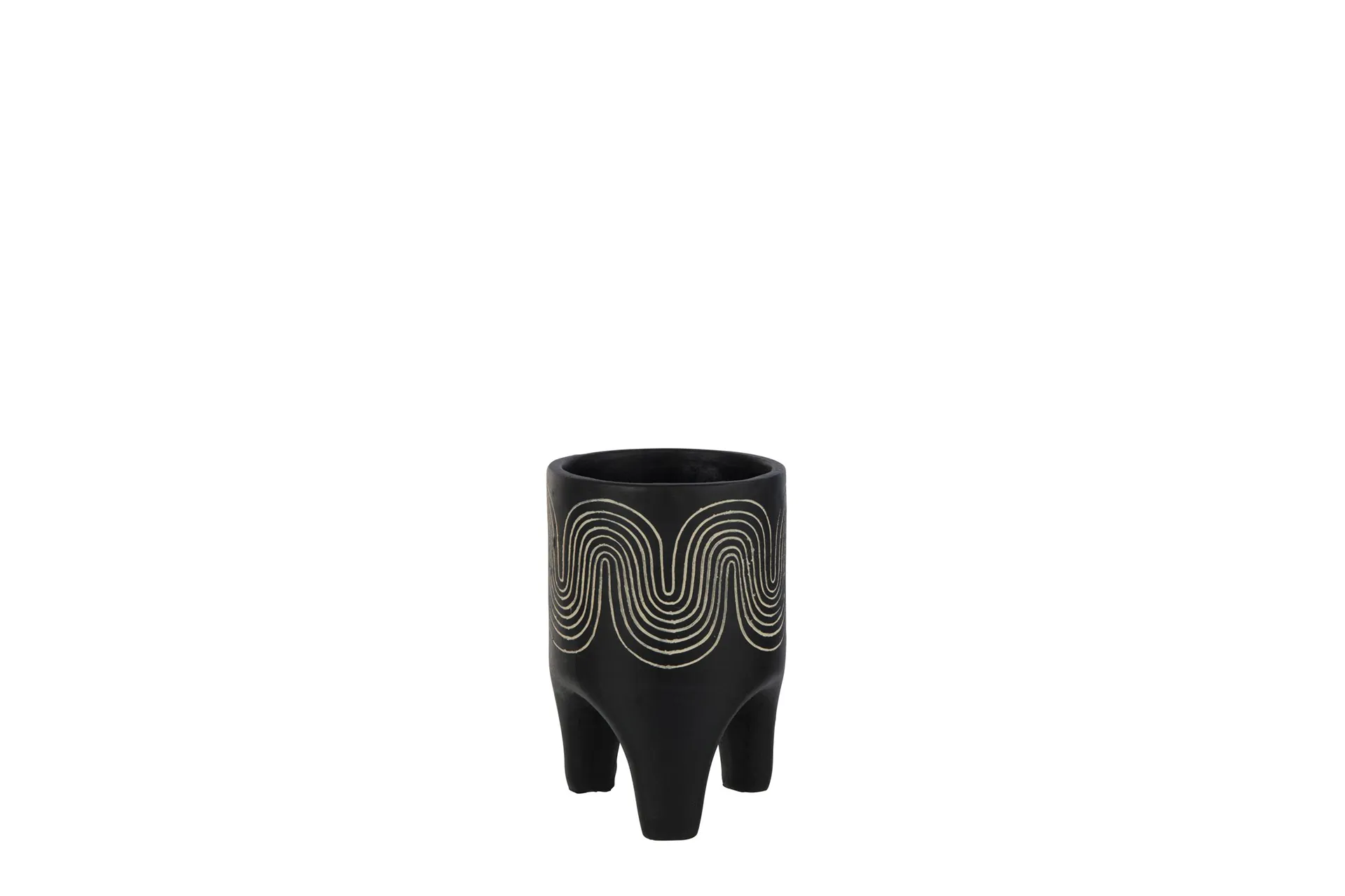 Blumentopf Fuß Golf schwarz 14 x 14 cm
