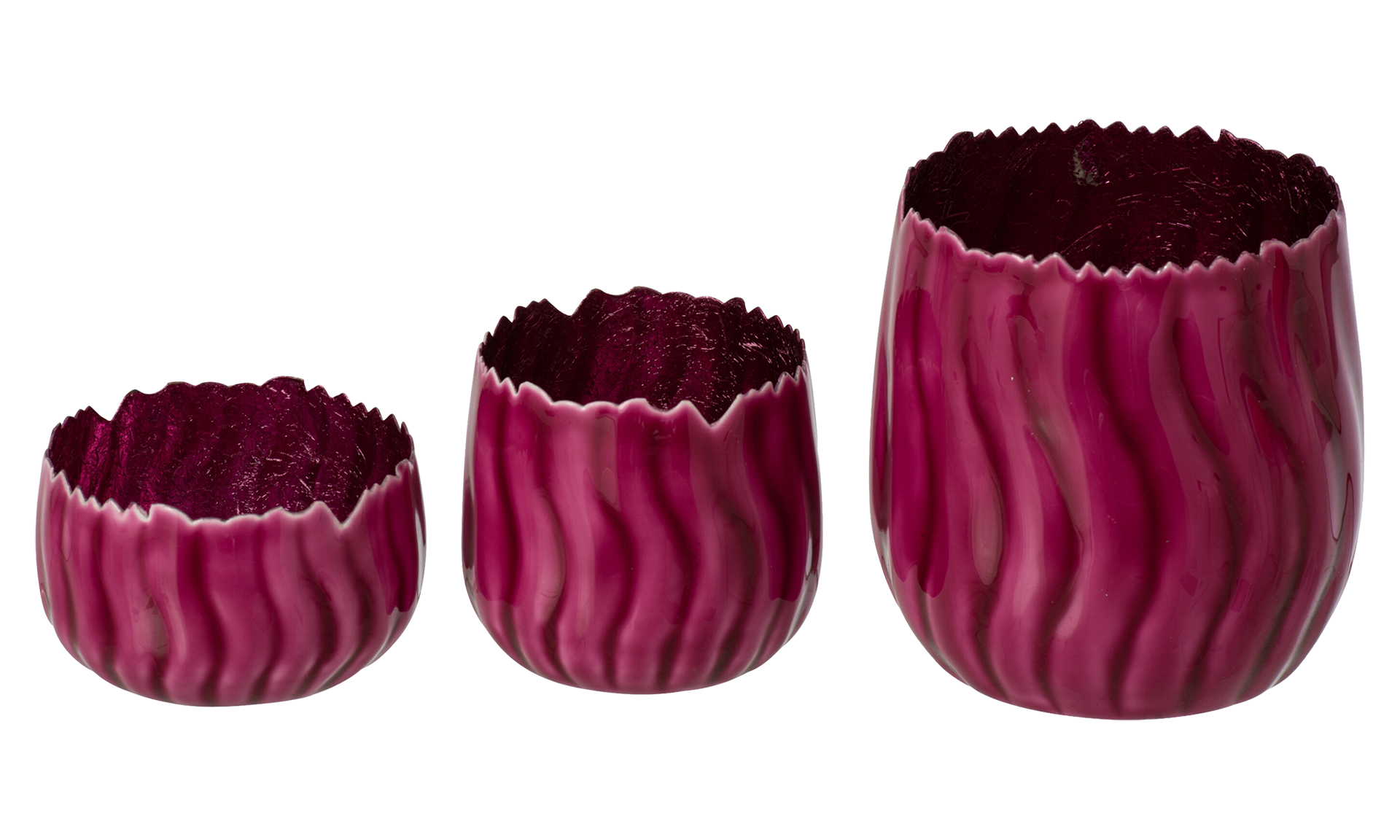 Windlicht 3er-Set Pink