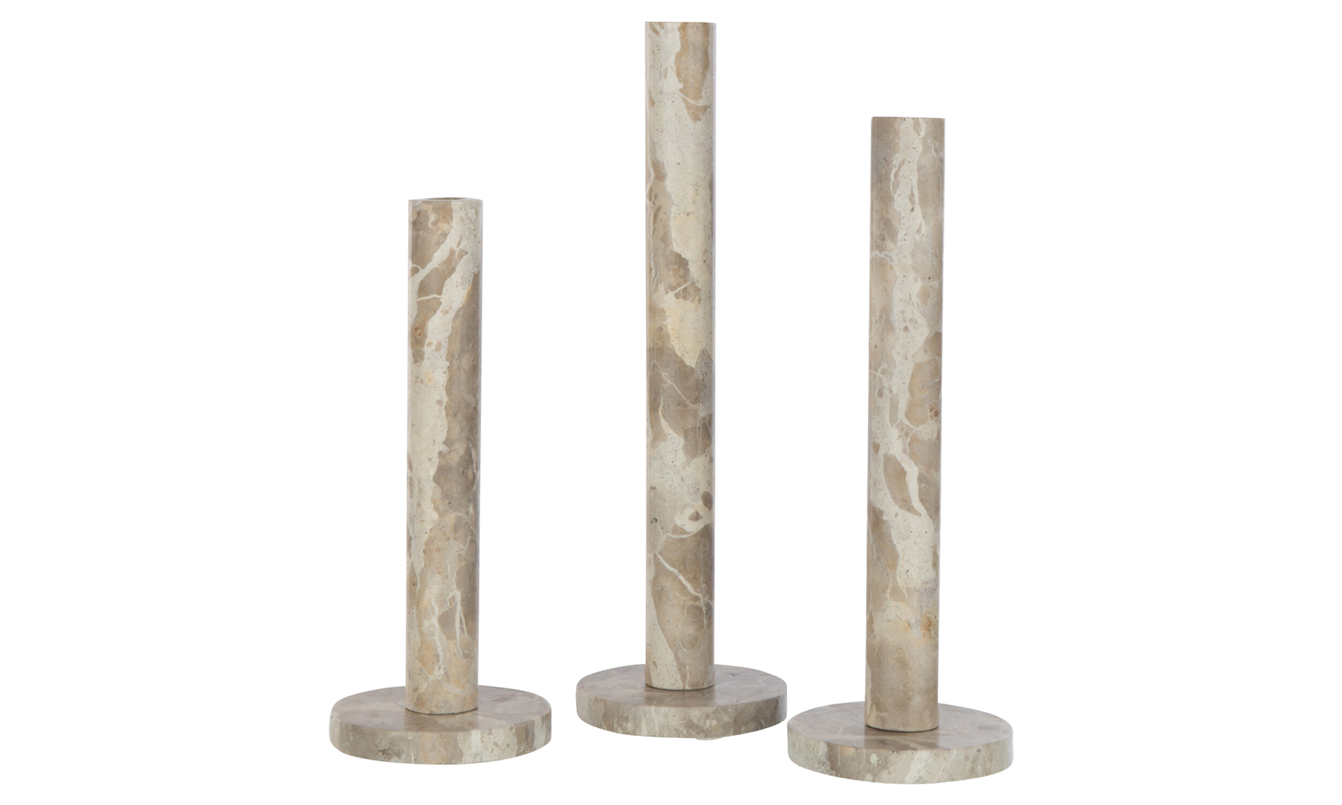 Kerzenhalter 3er-Set Beige