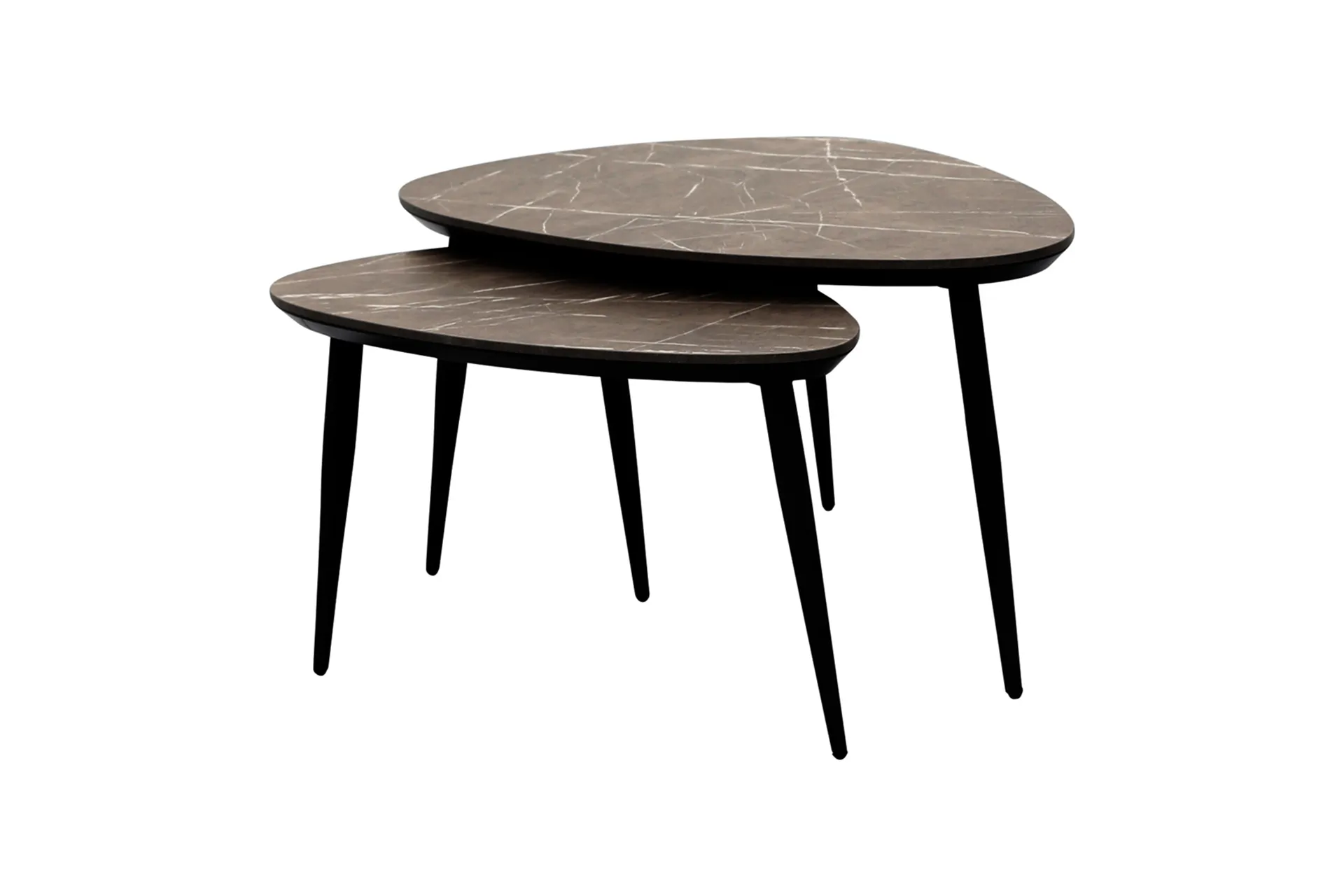 Couchtisch Demonte 2er-Set Schwarz