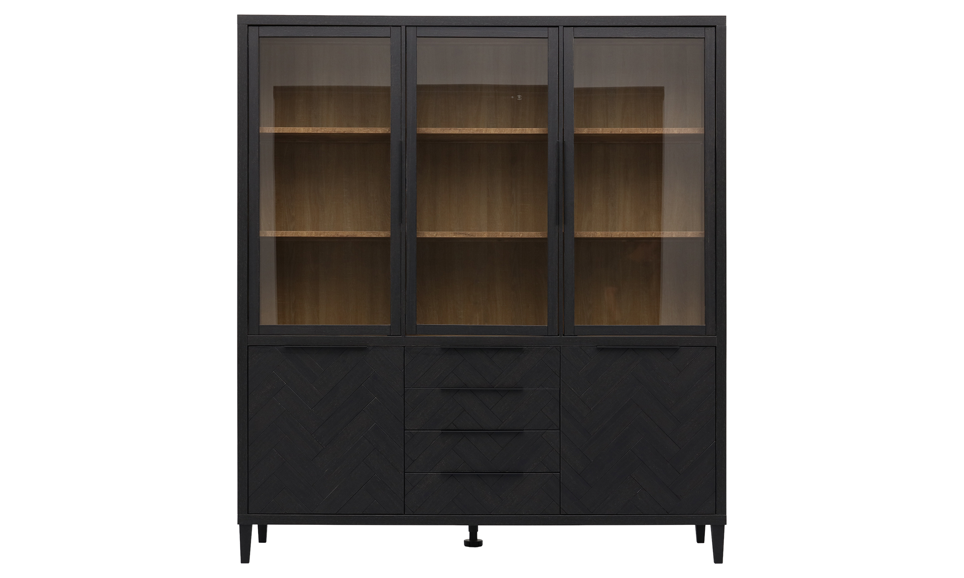 Vitrine Gaya Schwarz 190 x 212 cm