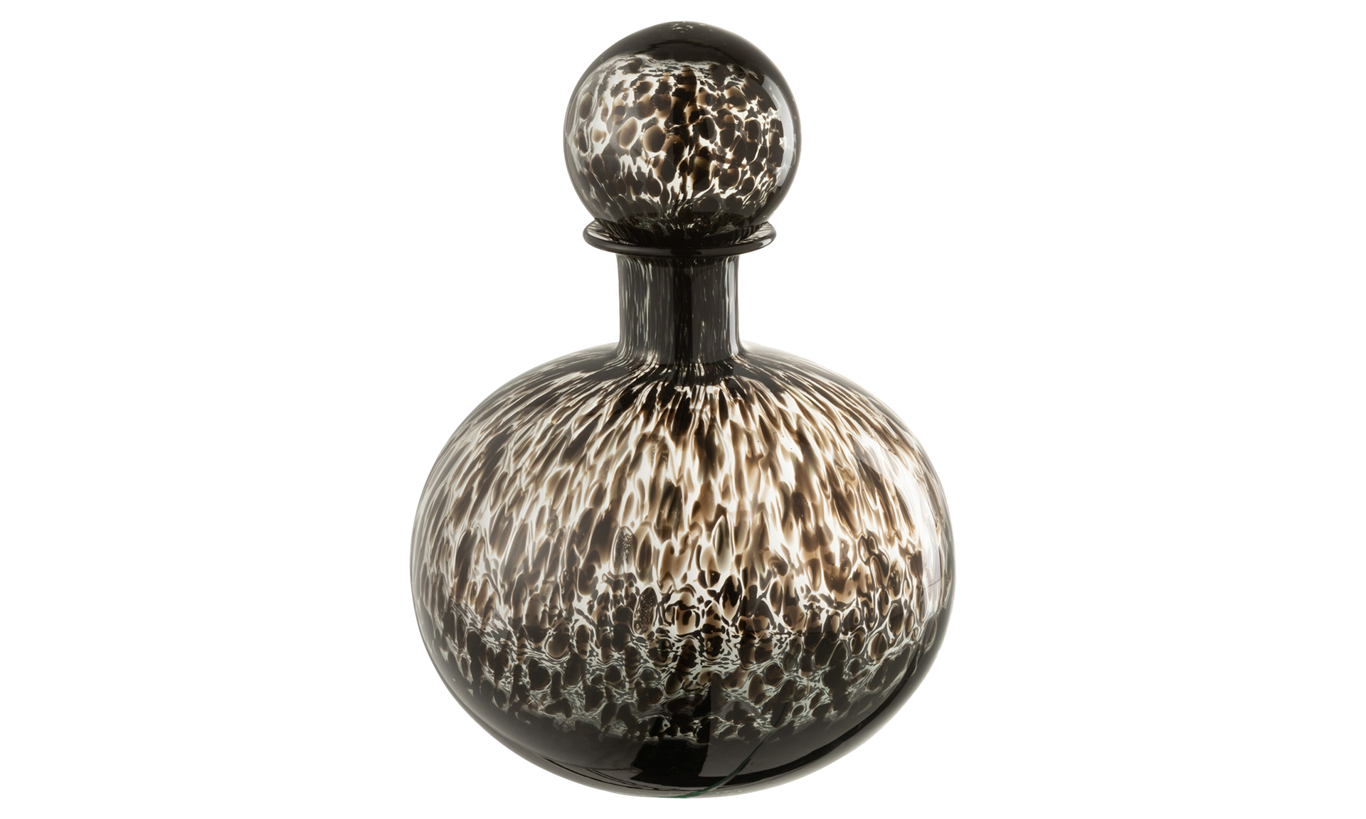 Flasche + Stopfen Rund Schwarz
