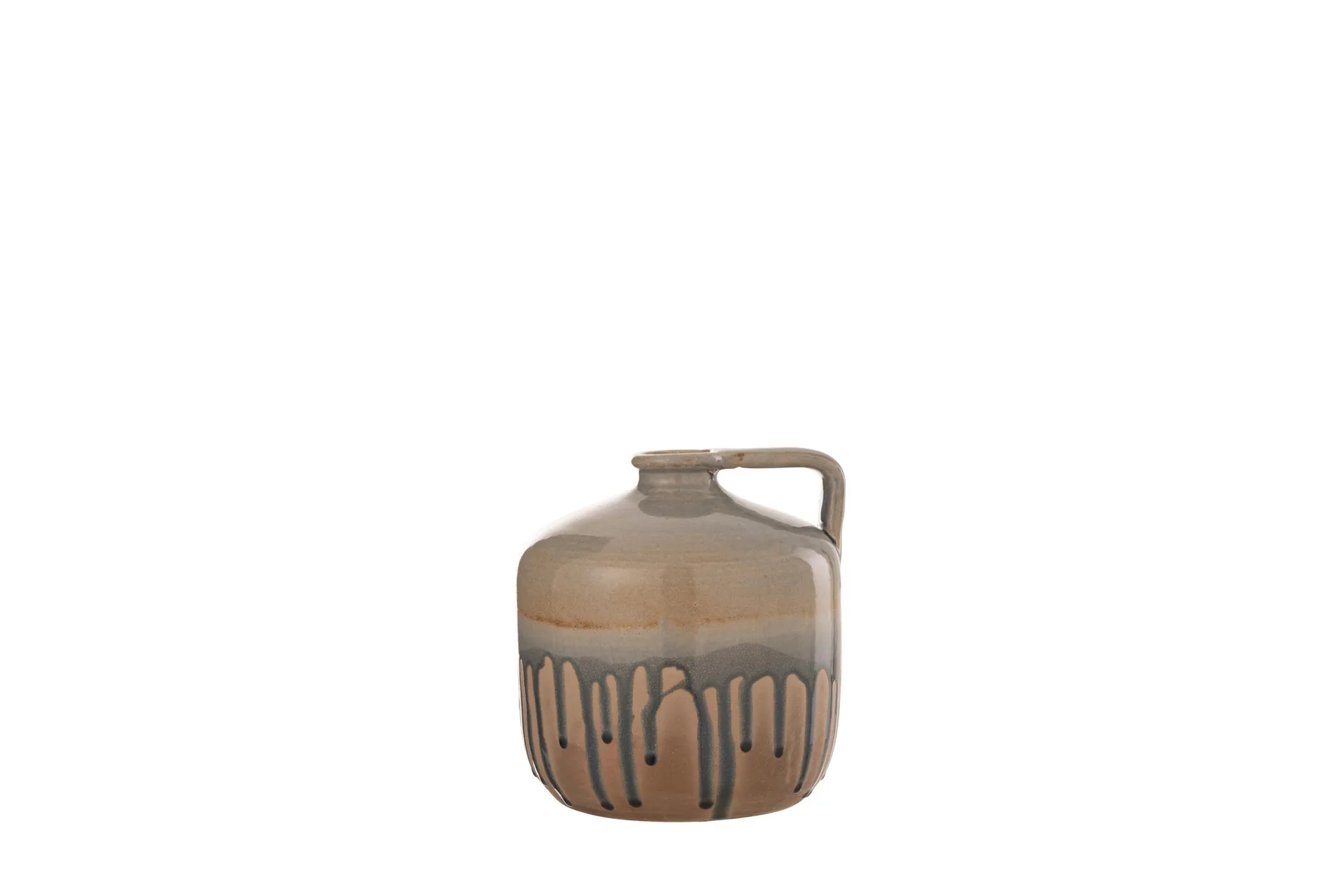 Krug Henkel beige, grau 16 x 21 cm