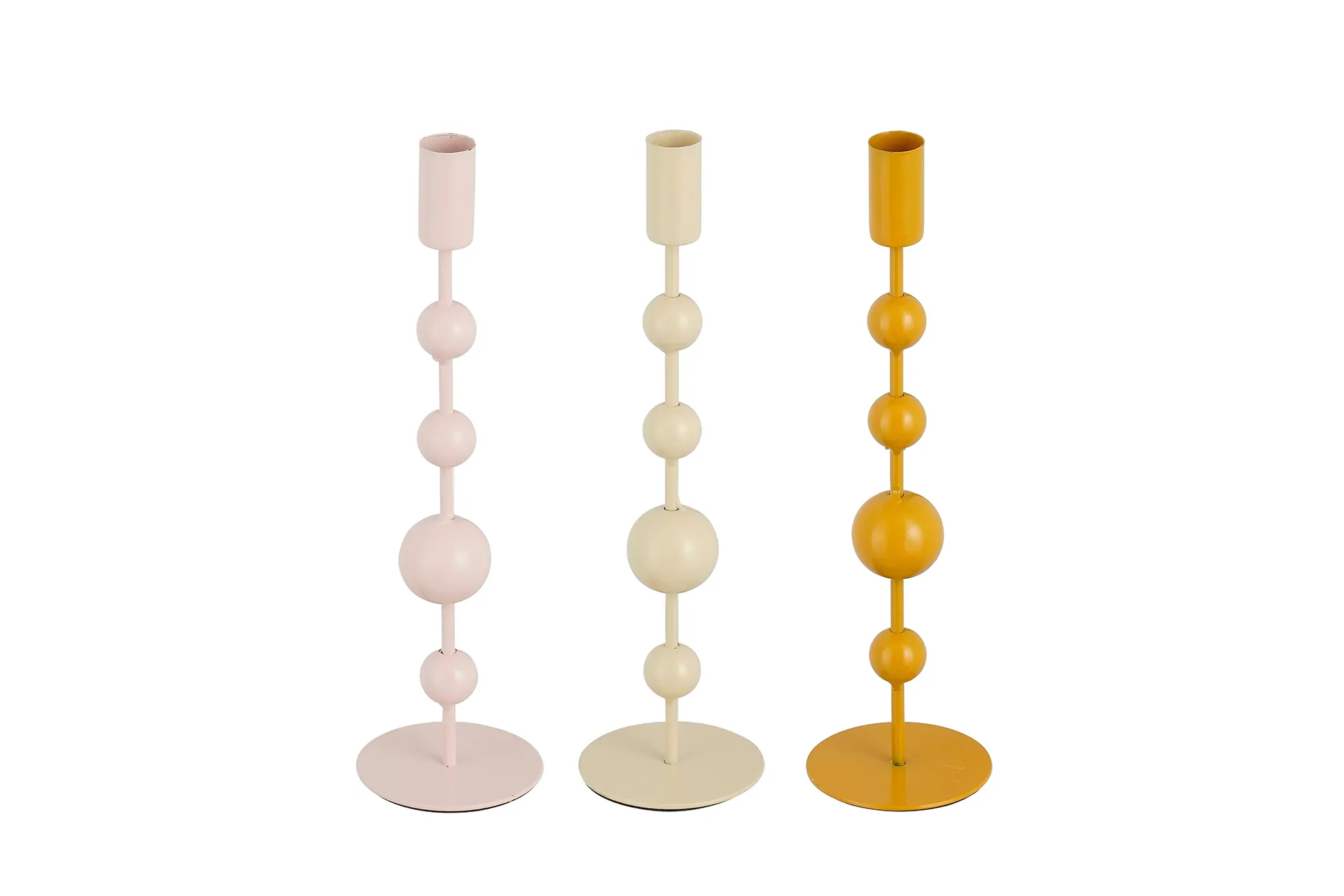 Kerzenständer Riana Beige, Braun, Pink 8 x 8 cm