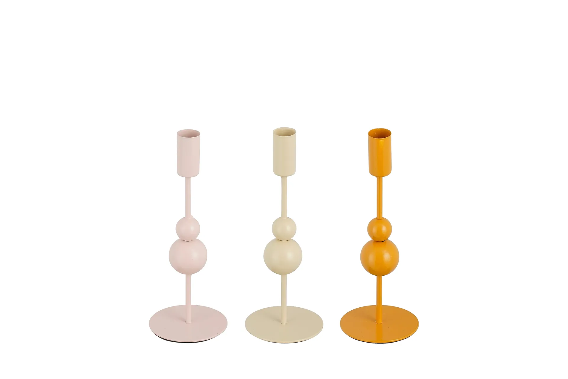 Kerzenständer Riana Beige, Braun, Pink 8 x 8 cm