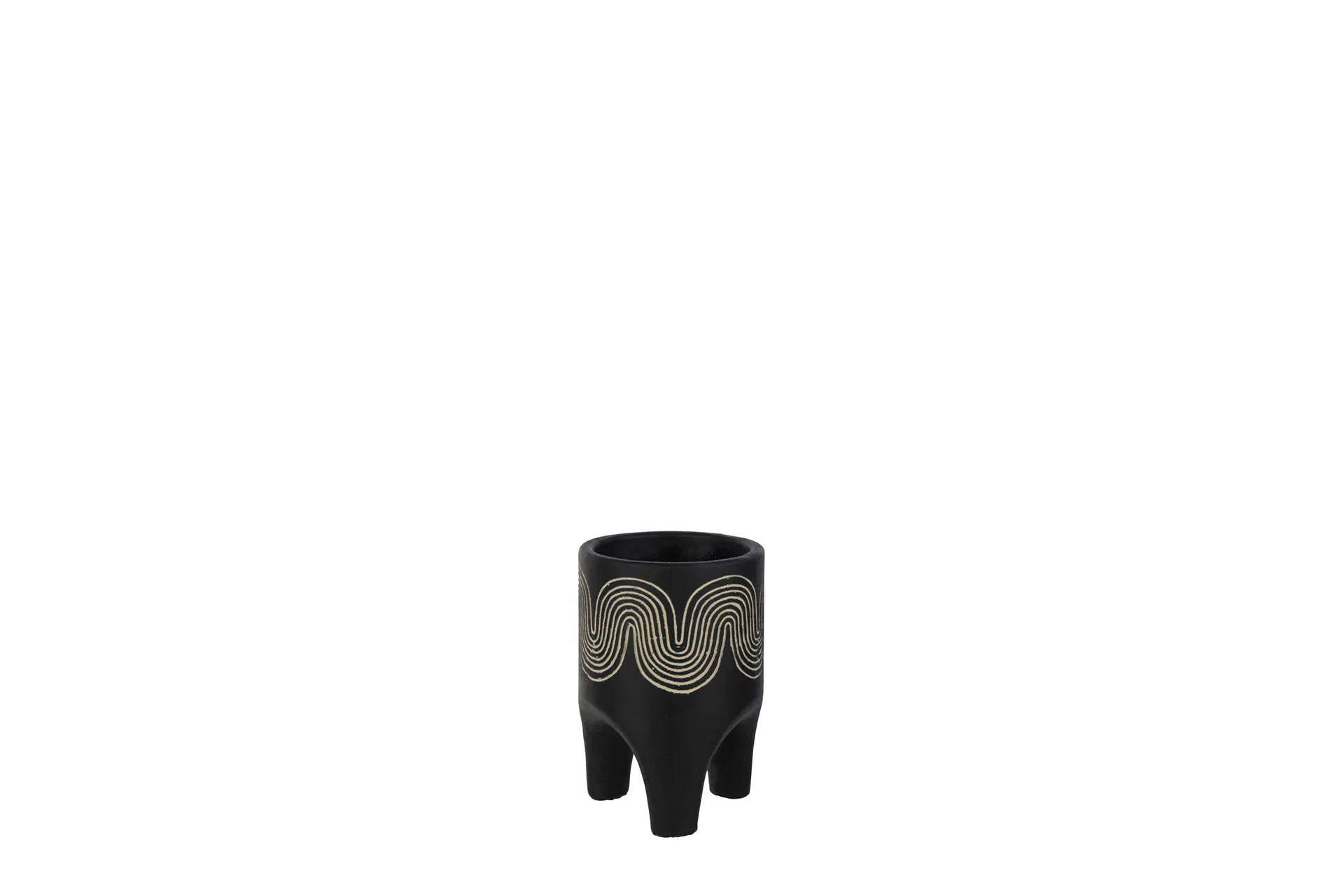 Blumentopf Fuß Golf schwarz 11 x 11 cm