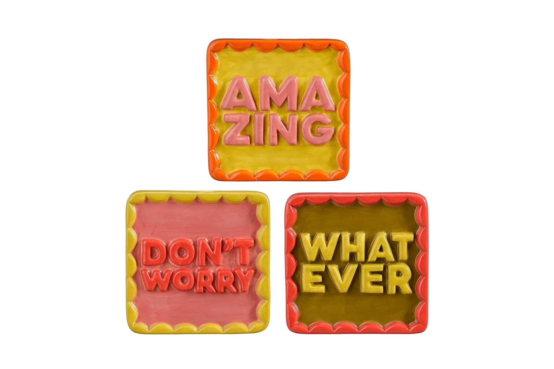 Wandplatte 1174181 Pink, Orange, Gelb 10 x 10 cm